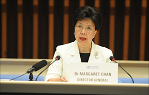 Dr. Margaret Chan, Director-General of the World Health Organization (WHO), announces 2009 Swine Flu Influenza Pandemic